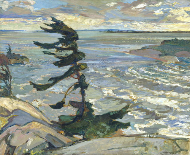 Reproduction of the painting Stormy Weather, Georgian Bay (FH Varley).